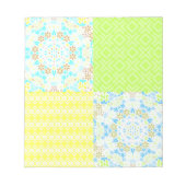 Patchwork quilt ornamental retro  florale ye notitieblok (Voorkant)