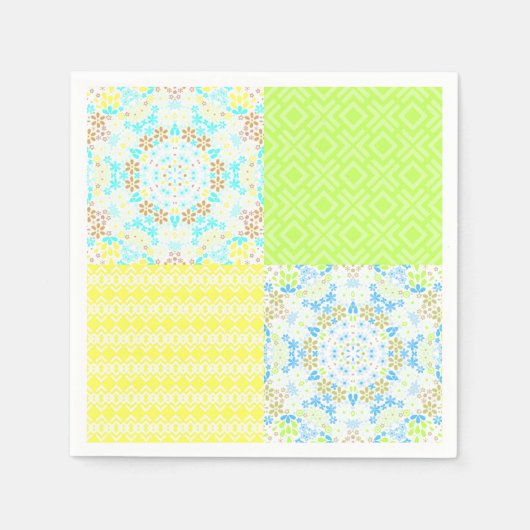 Patchwork quilt ornamental retro  florale ye servet (Voorkant)