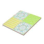 Patchwork quilt ornamental retro  florale ye tegeltje (Zijkant)