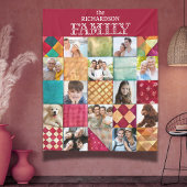 Patchwork Quilt Patroon 12 Foto Fleece Deken