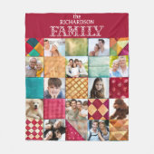 Patchwork Quilt Patroon 12 Foto Fleece Deken (Voorkant)