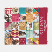 Patchwork Quilt Patroon 12 Foto Fleece Deken (Voorkant (Horizontaal))