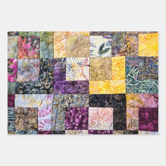 Patchwork Quilt Pattern Inpakpapier Vel (Voorkant)