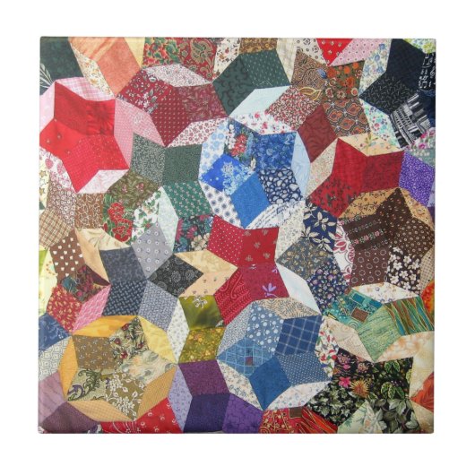 Patchwork Quilt Pattern Tegeltje (Voorkant)