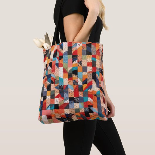Patchwork Quilt Pattern Tote Bag (Dichtbij)