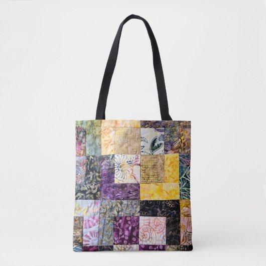 Patchwork Quilt Pattern Tote Bag (Voorkant)