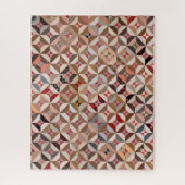 Patchwork Quilt Pattern uitdagend Jigzaag Puzzle Legpuzzel (Verticaal)