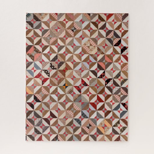 Patchwork Quilt Pattern uitdagend Jigzaag Puzzle Legpuzzel (Verticaal)