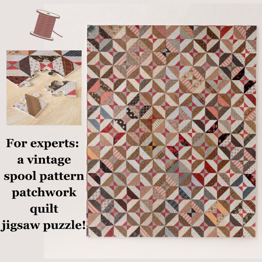 Patchwork Quilt Pattern uitdagend Jigzaag Puzzle Legpuzzel