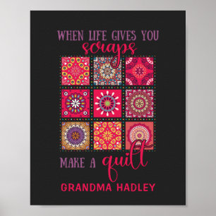 Patchwork Quilt Personalized Poster