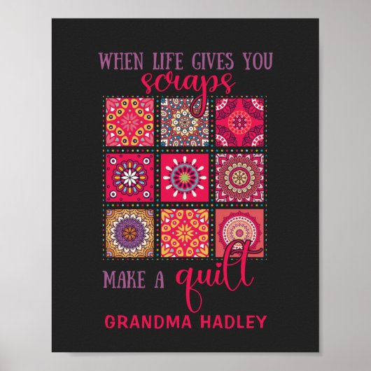 Patchwork Quilt Personalized Poster (Voorkant)