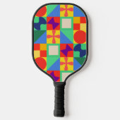 Patchwork Quilt Pickleball Paddle (Achterkant)