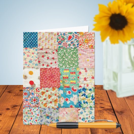  Patchwork Quilt Print Kaart