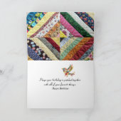 Patchwork Quilt Print Patroon voor Verjaardag Kaart (Binnen)