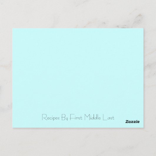 Patchwork Quilt Recipcard in Blue Briefkaart (Achterkant)