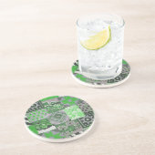 Patchwork Quilt Sandstone Onderzetter (Zijkant)