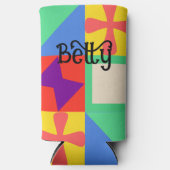 Patchwork Quilt Seltzer Blikjeskoeler (Voorkant)