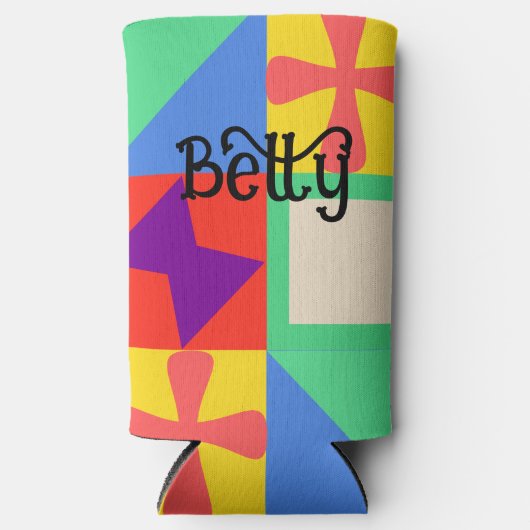 Patchwork Quilt Seltzer Blikjeskoeler (Voorkant)