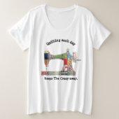 Patchwork Quilt Sewing Humor T-Shirt (Design voorkant)