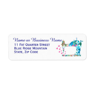 Patchwork Quilt Sewing Machine Etiket