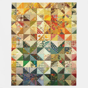 PATCHWORK QUILT (Simular) Vluchtdepankets Fleece Deken