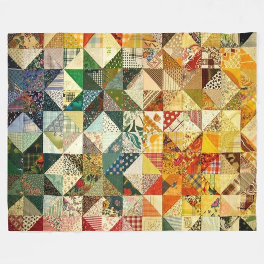 PATCHWORK QUILT (Simular) Vluchtdepankets Fleece Deken (Voorkant (Horizontaal))
