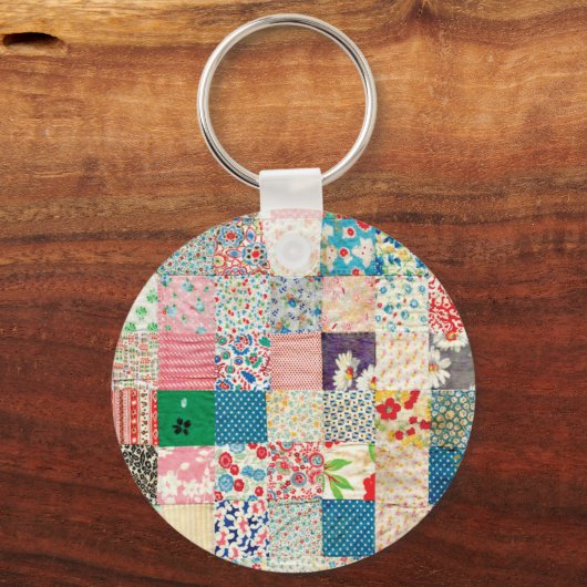 patchwork Quilt Sleutelhanger (Voorkant)