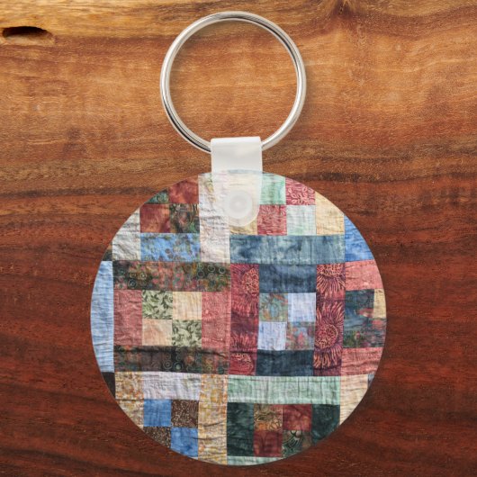 Patchwork Quilt Sleutelhanger (Voorkant)