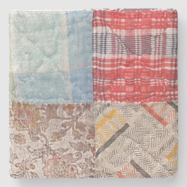Patchwork Quilt Stenen Onderzetter