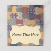 Patchwork quilt stof quilten materiaal patches plaatskaartje (Buitenkant ongevouwen)