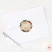  Patchwork Quilt van/naar Kerst Ronde Sticker (Envelop)