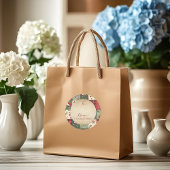  Patchwork Quilt van/naar Kerst Ronde Sticker