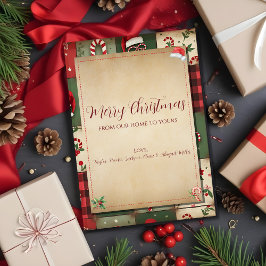  Patchwork Quilt Vrolijk Kerstfeest Feestdagenkaart