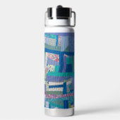 Patchwork Quilt Water Bottle Waterfles (Achterkant)