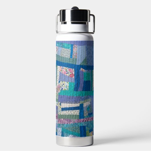 Patchwork Quilt Water Bottle Waterfles (Achterkant)