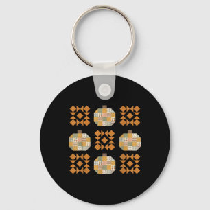 Patchwork Quilter Herfst Pompoen Quilt Block Herfs Sleutelhanger