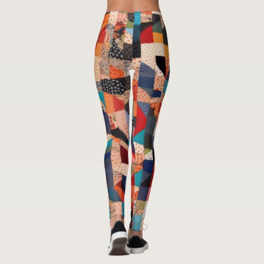 Patchwork Quiltontwerp Leggings (Achterkant)