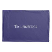 Patchwork Quiltpatroon in marineblauw en wit Kussensloop (Achterkant)