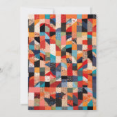 Patchwork Quiltpatroon met naald verjaardagsfeestj Kaart (Achterkant)