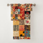 Patchwork Quiltstijl Bad Handdoek (Insitu)
