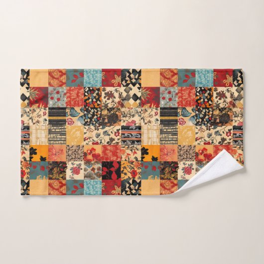 Patchwork Quiltstijl Bad Handdoek (Handdoek)