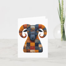 Patchwork Ram Groetjes Kaart