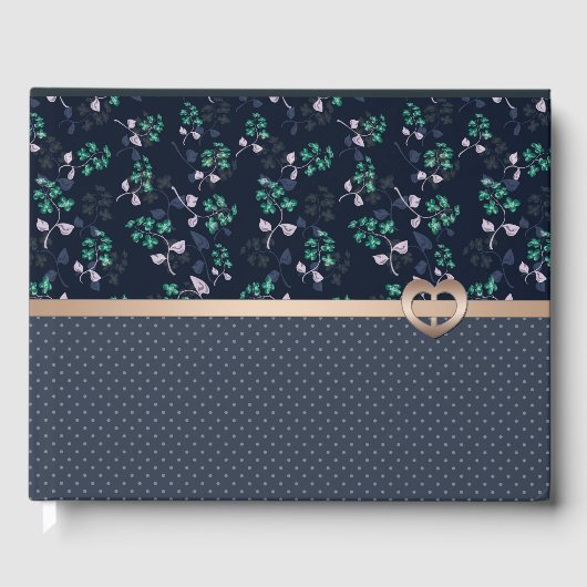 Patchwork, Retro, blau Gastenboek (Voorkant)