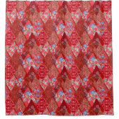 Patchwork, retro douchegordijn (Voorkant)