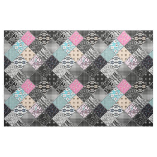 Patchwork retro  kleuren patchwork quilting stof (Yard (91,4 cm))