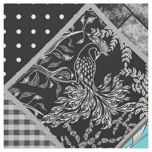 Patchwork retro  kleuren patchwork quilting stof (Close Up)