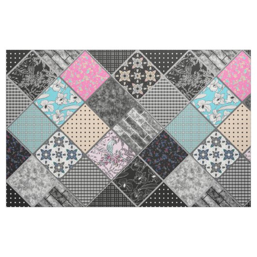 Patchwork retro  kleuren patchwork quilting stof (Fat Quarter)