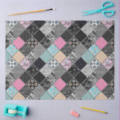 Patchwork retro kleuren patchwork quilting tissuepapier (Craft)
