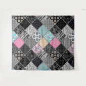 Patchwork retro  kleuren patchwork quilting wandkleed (Voorkant (horizontaal))