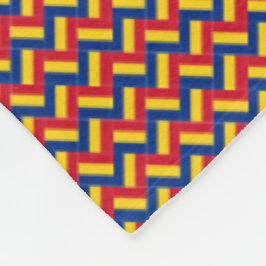 Patchwork Roemenië Vlag Patroon Fleece Deken